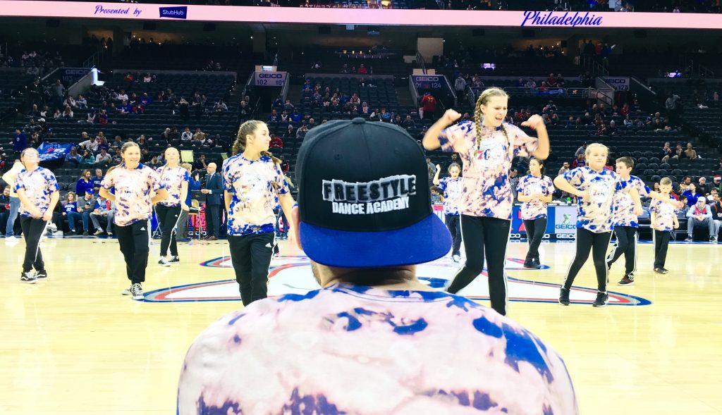 Freestyle Dance Academy, dance, dancers, dance company, dance team, dance crew, performing arts, performance, Philadelphia, 76ers, Sixers, entertainment, NBA, hip-hop, jazz, live, dance studio, Bucks County, Pennsylvania, Best of Bucks, Warrington, Chalfont, Doylestown, Lansdale,